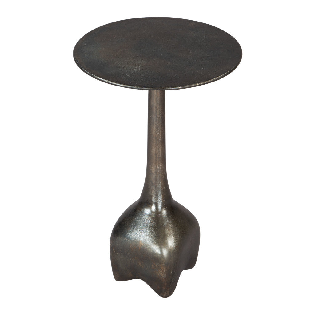 Luxia Pedestal End Table - Charcoal