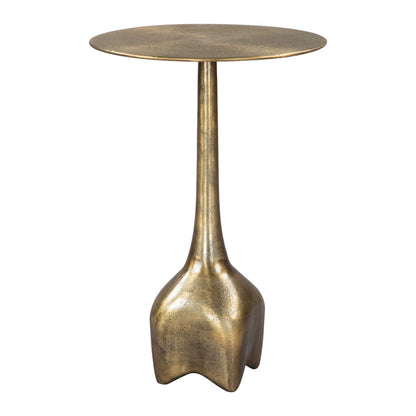 Luxia Pedestal End Table - Gold