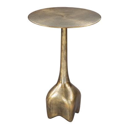 Luxia Pedestal End Table - Gold