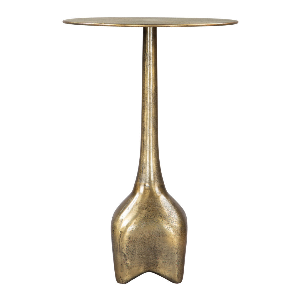 Luxia Pedestal End Table - Gold