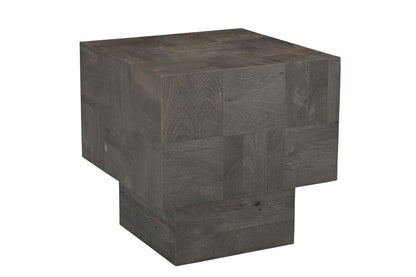 Drift Solid Wood Square Block End Table