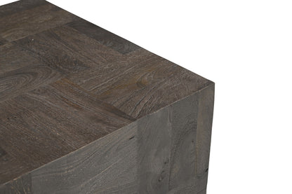 Drift Solid Wood Square Block End Table