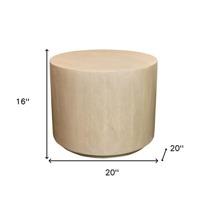 Riva Solid Wood Round End Table