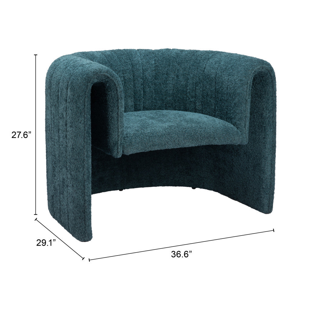 Bailey Aquamarine Tufted Arm Chair