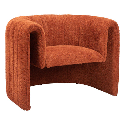 Bailey Burnt Orange Tufted Arm Chair