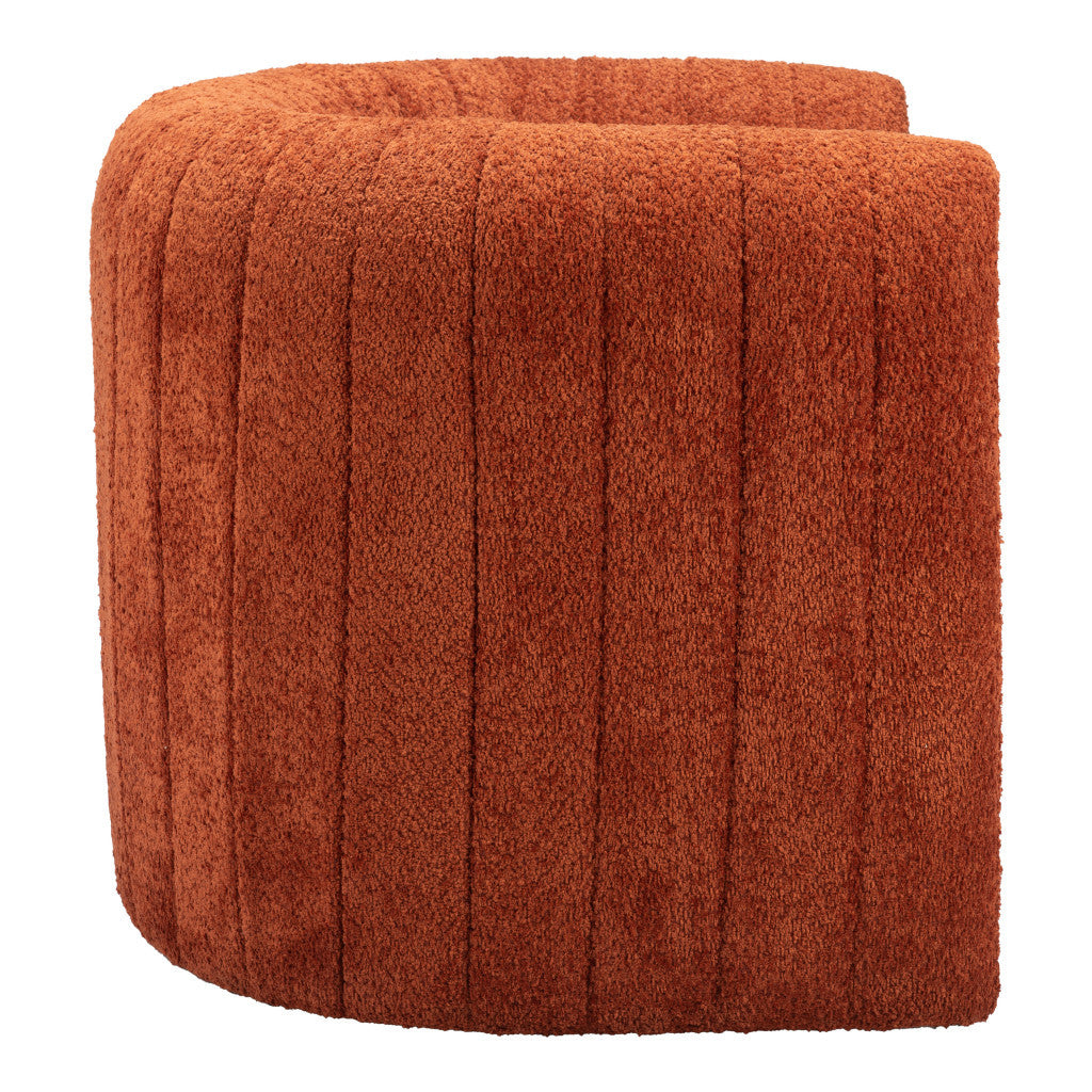 Bailey Burnt Orange Tufted Arm Chair