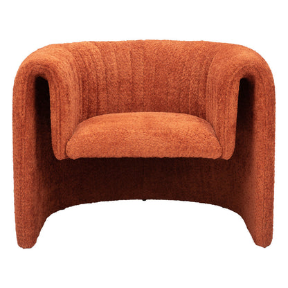 Bailey Burnt Orange Tufted Arm Chair