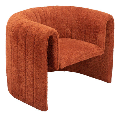 Bailey Burnt Orange Tufted Arm Chair