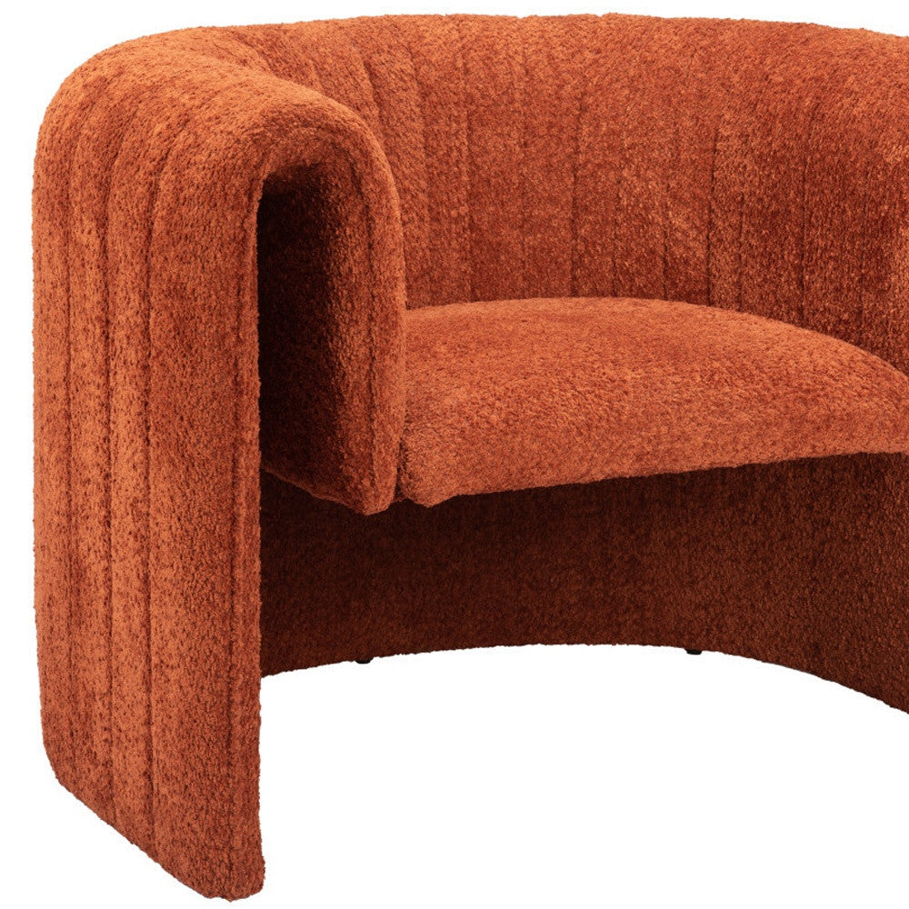 Bailey Burnt Orange Tufted Arm Chair