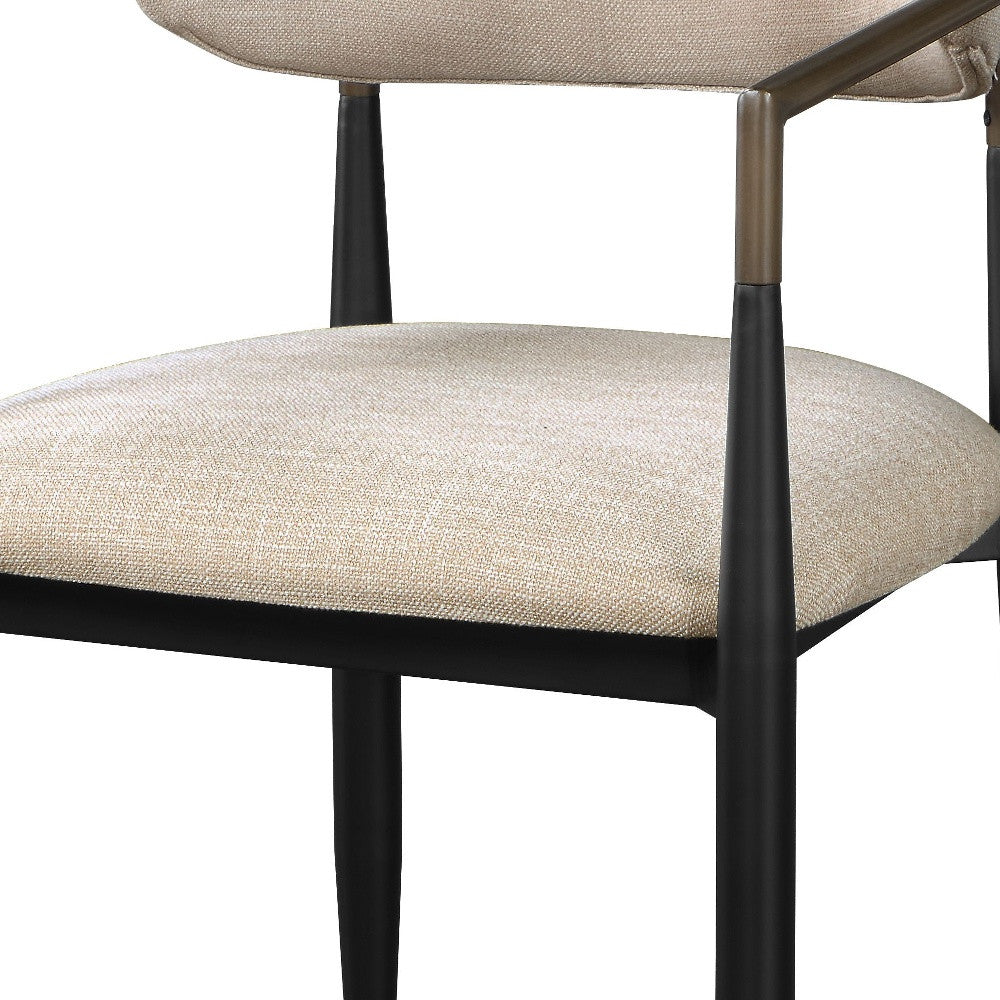 Isola Upholstered Dining Arm Chairs - Set of Two