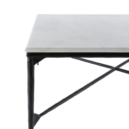 Vera Marble And Iron Square Coffee Table